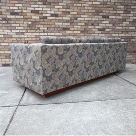 Mid century modern floating walnut base sofa by Gunlocke - $200

