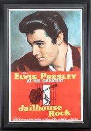 RARE ORIGINAL MINT Elvis Presley "Jailhouse Rock" One Sheet Movie Poster, Beautifully Custom Framed & Matted