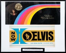 Two Elvis Presley Souvenir Menus From The Hilton