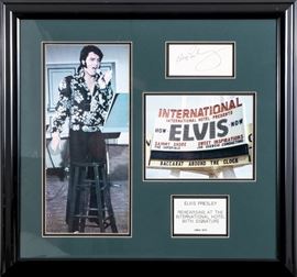 Photo Of Elvis Rehearsing At The International Hotel With Signature
