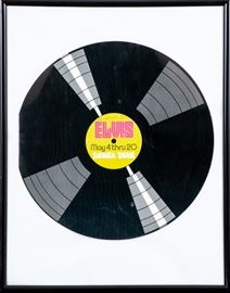 Original Elvis Vinyl Record Form Menu From The Sahara Tahoe