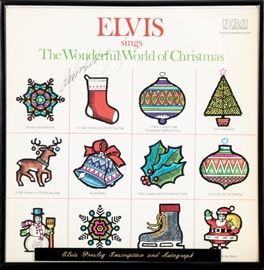 Signed Elvis Presley Christmas Album With Authentication