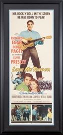 Elvis Presley Original "Love Me Tender" US Insert, Beautifully Matted And Framed With TruGuard Conservation Glass