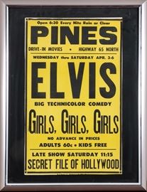 Elvis Poster Girls, Girls, Girls - Heavy Card Stock