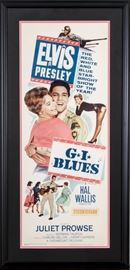 Elvis Presley Original "GI Blues" US Insert, Beautifully Matted And Framed With TruGuard Conservation Glass