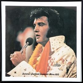 Rare Original 1975 Elvis Summer Festival Souvenir Menu At The Las Vegas Hilton