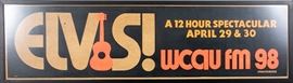 Pennsylvania Bus Sign Advertising Elvis Presley And The Station "WCAU FM 98"