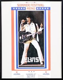 Original Elvis Summer Festival Menu From The Las Vegas Hilton