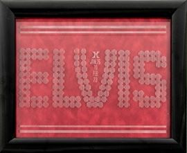 Original Elvis Etched Glass Concert Plaque At The Las Vegas Hilton