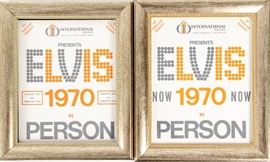 Two Original Elvis 1970 Promotional Cards