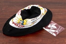 Original Elvis Presley Souvenir Hat With Tag From E.P. Enterprises