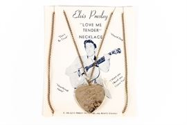 Original 1956 Elvis Presley Love Me Tender Necklace On Merchandise Card By EP Enterprises