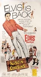 Original Elvis Three Sheet Movie Poster On Linen