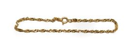 14K OTC ITALIAN SINGAPORE GOLD BRACELET
