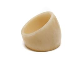 VERY VINTAGE IVORY CARVED DOME BONE RING