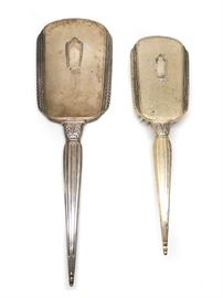 STERLING SAART BROS ART DECO MIRROR & BRUSH SET