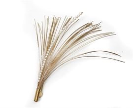 MID-CENTURY WIRE SPRAY BROOCH