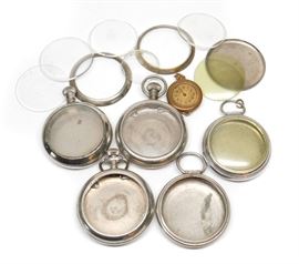 POCKET WATCH CASES & CRYSTALS ASSORTMENT