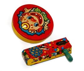 VINTAGE TIN LITHO NOISE MAKERS