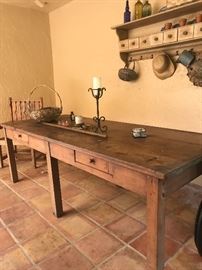 Incredible 19th century worktable, easily a dining room centerpiece 