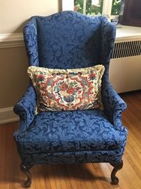 Blue armchairs pair