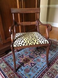 Leopard seat chairs set of six