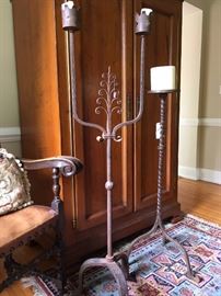Wrought Iron Candle Stands