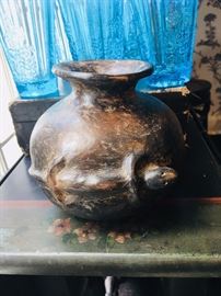 PreColumbian Pot with Lizard