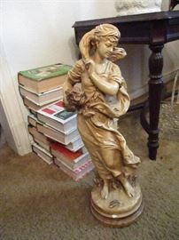 Vintage plaster statue of lady