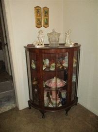 Vintage Curio Cabinet with glass shelves