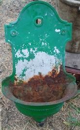 VINTAGE CAST IRON CHURCH WATER FONT