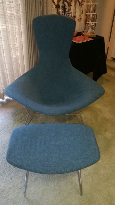MCM Harry Bertoia "Bird Diamond" chair and ottomon, in remarkable shape!