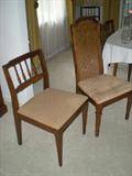 4 matching R & E Gordon chairs (short chair on left), and 2 matching Broyhill chairs (taller chair on right)