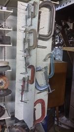 LOTS OF C CLAMPS OF ALL SIZE