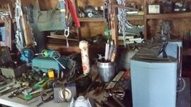 MISC. METERS, HOISTS, WELDING RODS, ETC