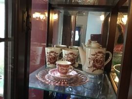Transferware, Pink depression glass