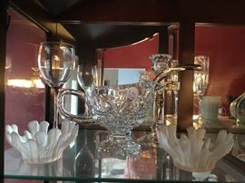 Wine glasses, candle holders