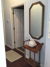 Washstand, McCoy pitcher& bowl, nice mirror