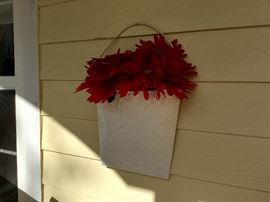 Metal Basket with flowers