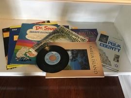 Vintage LPs, 45& Florida related books