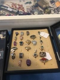 Rings. Sterling, gold, & costume
