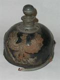 Prussian WW1 German Artillery Pickelhaube leather helmet. Go to our website for photos of other German helmets and on-line absentee bidding.