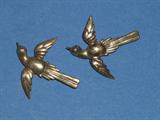 Pair of 1 1/2" sterling bird pins
