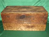 Gotzian & Co. St Paul, MN Boots & Shoes Manufacturer advertising crate box. 27" long, 14" deep, 13" tall. Advertising on all 4 sides. From late 1800's or early 1900's
