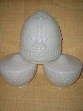 Lot of 3 large milkglass light lamp globes
