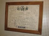 Limited edition print of Colt Whitneyville Walker blueprint diagram by David Bond, 1996, 351/1100, 28" by 22" overall