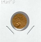 1925-D $2.50 gold quarter eagle Indianhead type coin