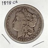 1878-CC Morgan silver dollar