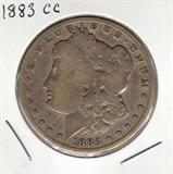1883-CC Morgan silver dollar