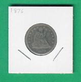 1876 Seated Liberty silver quarter